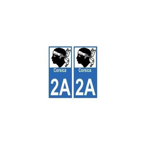 2A Haute-Corse autocollant plaque