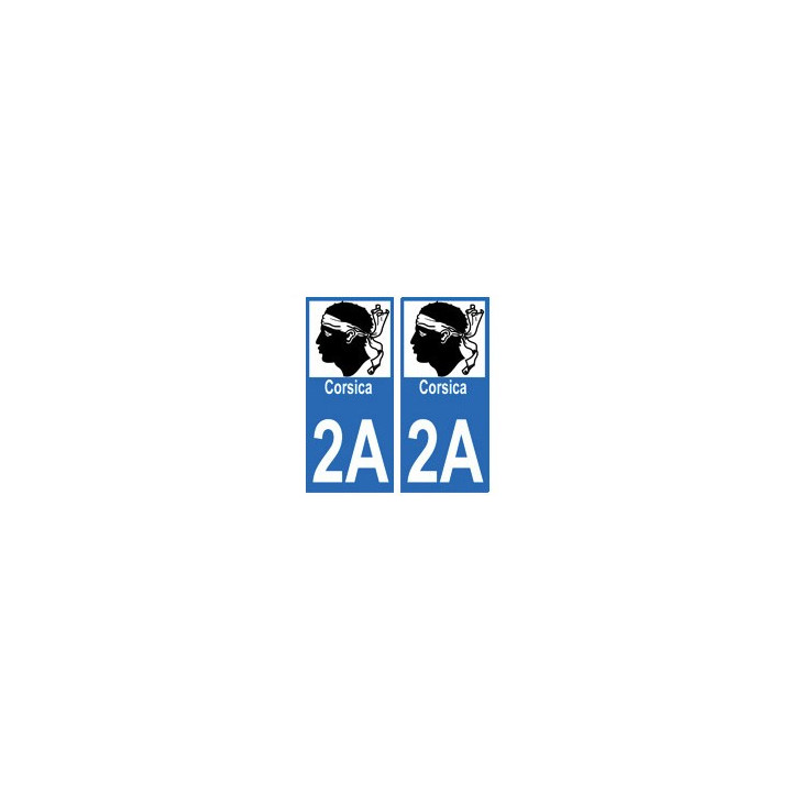 2A Haute-Corse autocollant plaque