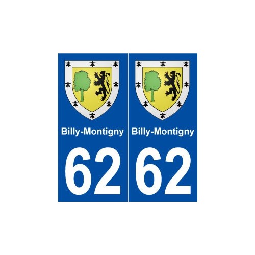 62 Billy-Montigny blason autocollant plaque stickers ville