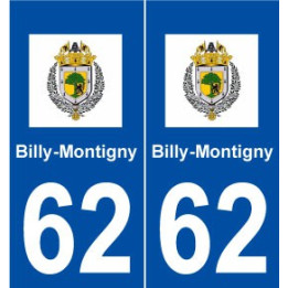 62 Billy-Montigny logo autocollant plaque stickers ville