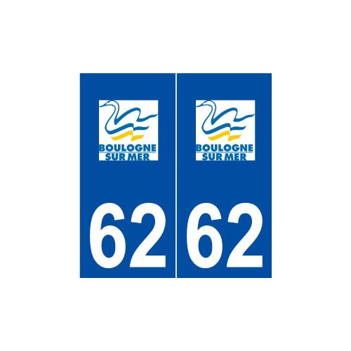 62 Boulogne-sur-Mer logo autocollant plaque stickers ville