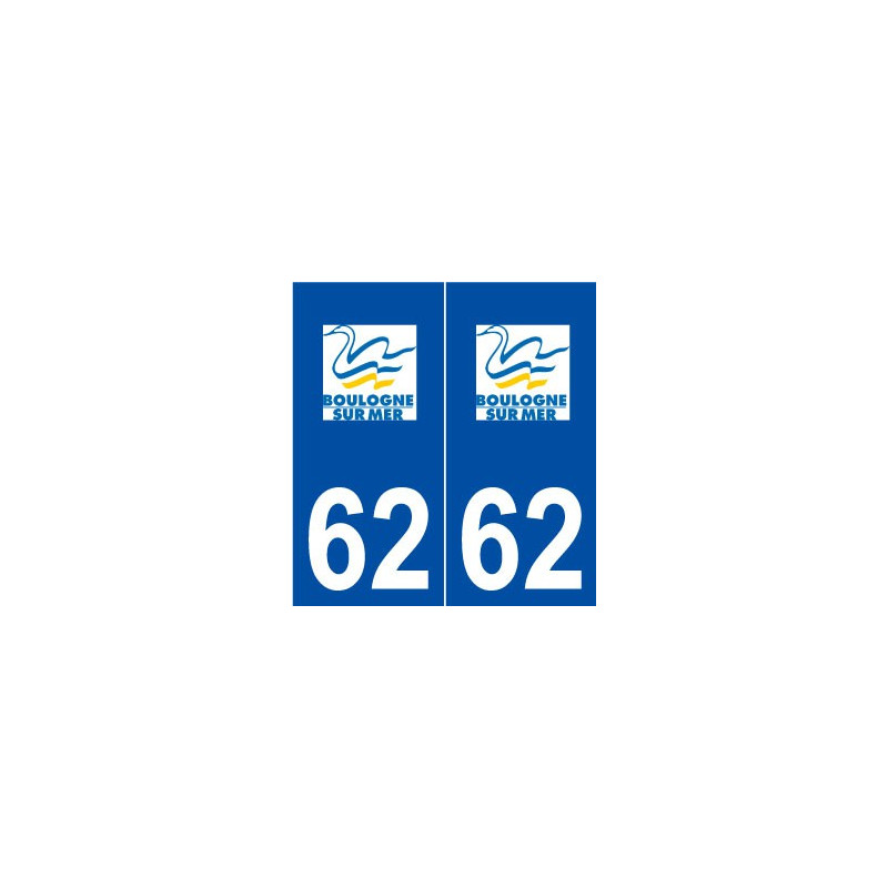 62 Boulogne-sur-Mer logo autocollant plaque stickers ville