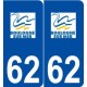 62 Boulogne-sur-Mer logo autocollant plaque stickers ville