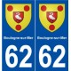 62 Boulogne-sur-Mer blason autocollant plaque stickers ville