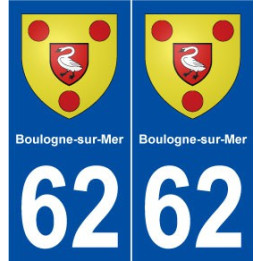 62 Boulogne-sur-Mer blason autocollant plaque stickers ville
