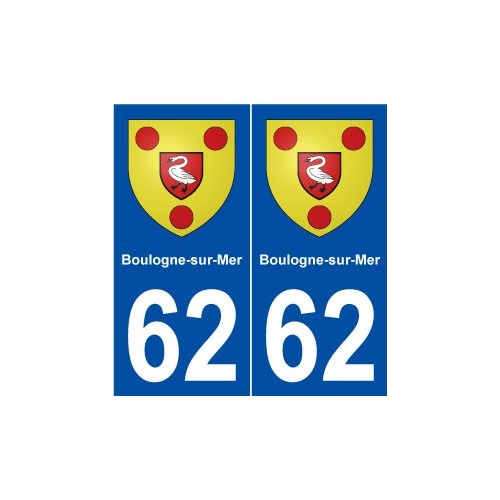 62 Boulogne-sur-Mer blason autocollant plaque stickers ville