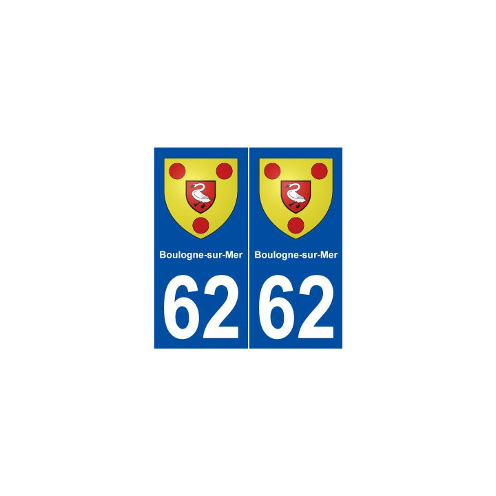 62 Boulogne-sur-Mer blason autocollant plaque stickers ville