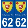 62 Boulogne-sur-Mer blason autocollant plaque stickers ville