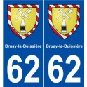 62 Bruay-la-Buissière blason autocollant plaque stickers ville