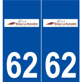 62 Bruay-la-Buissière logo autocollant plaque stickers ville