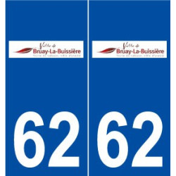 62 Bruay-la-Buissière logo autocollant plaque stickers ville