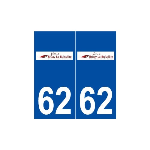 62 Bruay-la-Buissière logo autocollant plaque stickers ville