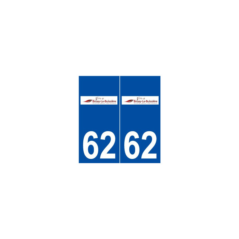 62 Bruay-la-Buissière logo autocollant plaque stickers ville