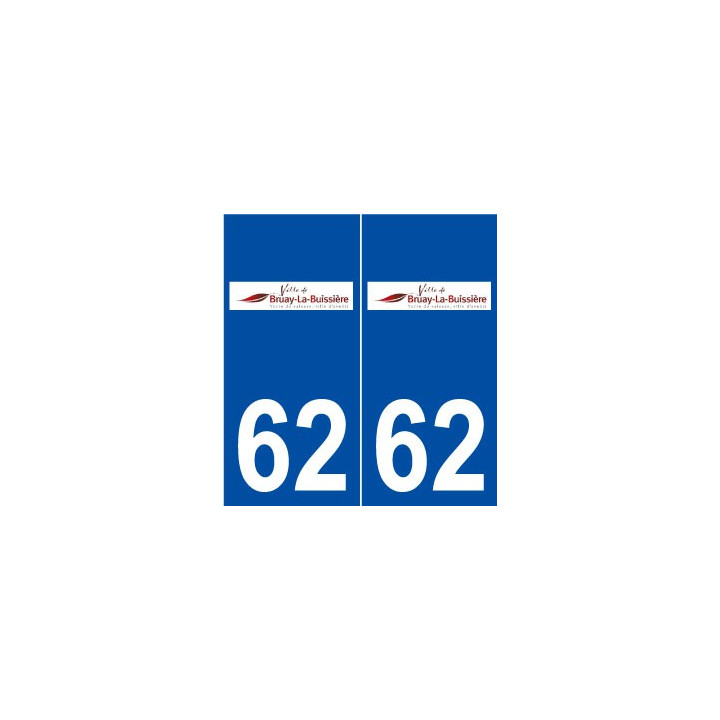 62 Bruay-la-Buissière logo autocollant plaque stickers ville
