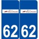 62 Bruay-la-Buissière logo autocollant plaque stickers ville