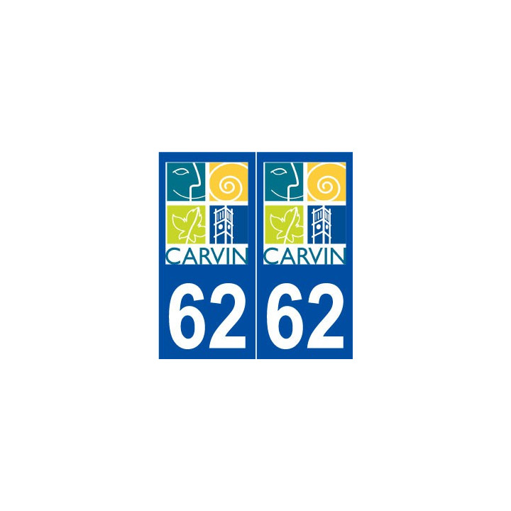 62 Carvin logo autocollant plaque stickers ville