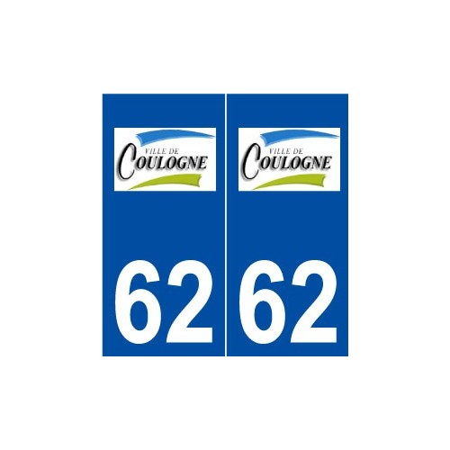 62 Coulogne logo autocollant plaque stickers ville