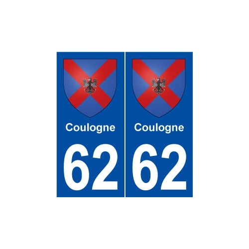 62 Coulogne blason autocollant plaque stickers ville