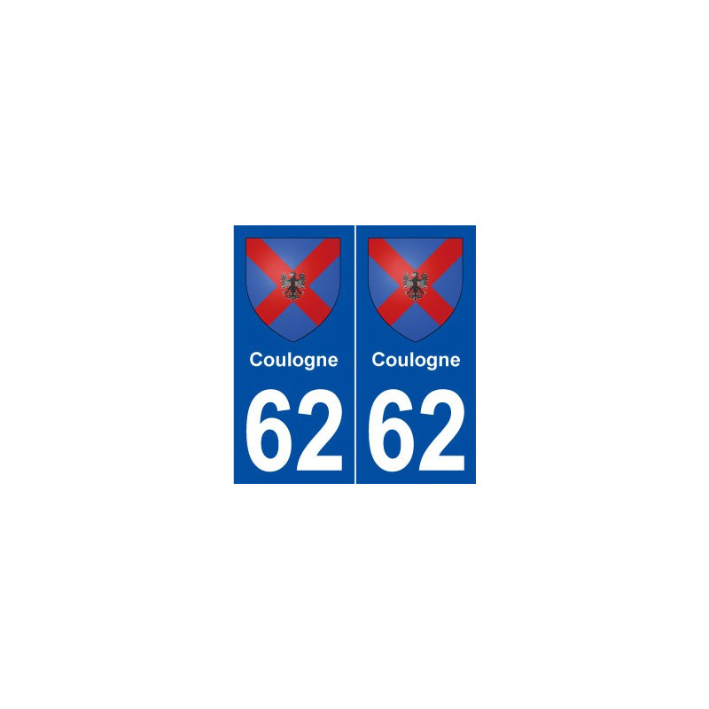 62 Coulogne blason autocollant plaque stickers ville
