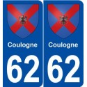 62 Coulogne blason autocollant plaque stickers ville