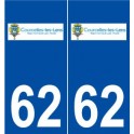 62 Courcelles-lès-Lens logo autocollant plaque stickers ville