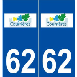62 Courrières logo autocollant plaque stickers ville