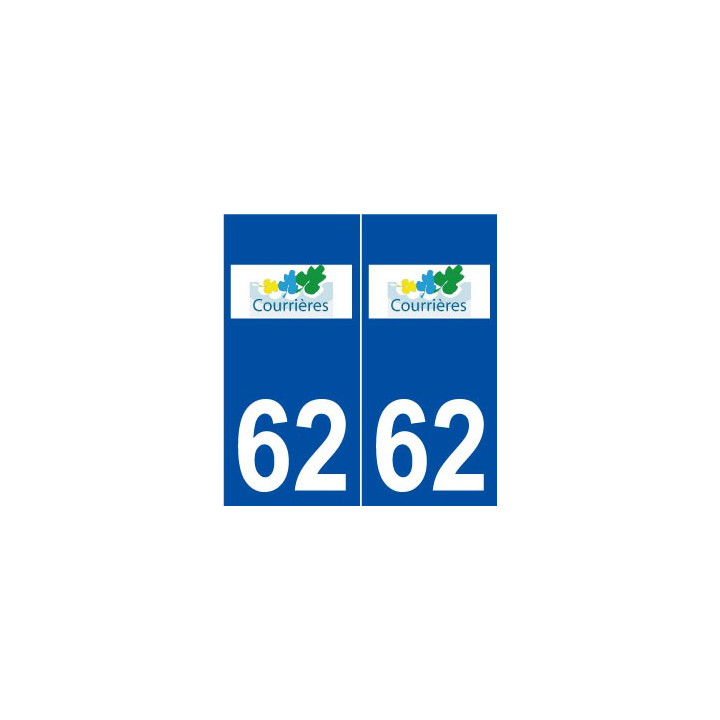 62 Courrières logo autocollant plaque stickers ville
