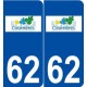 62 Courrières logo autocollant plaque stickers ville