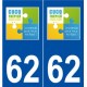 62 Cucq logo autocollant plaque stickers ville