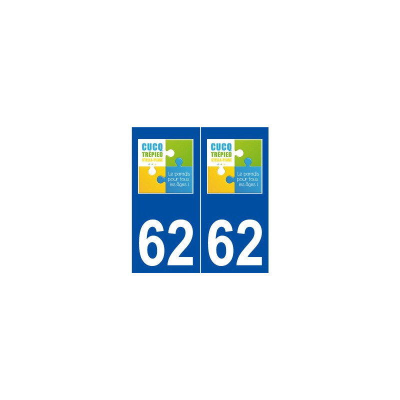 62 Cucq logo autocollant plaque stickers ville