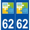 62 Cucq logo autocollant plaque stickers ville
