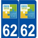 62 Cucq logo autocollant plaque stickers ville