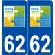 62 Cucq logo autocollant plaque stickers ville