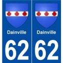 62 Dainville blason autocollant plaque stickers ville