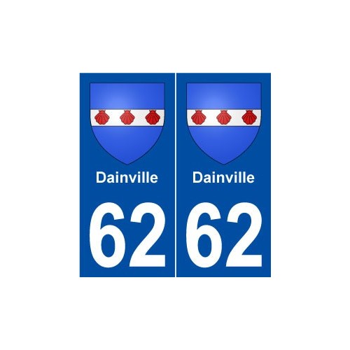 62 Dainville blason autocollant plaque stickers ville