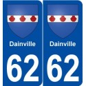 62 Dainville blason autocollant plaque stickers ville