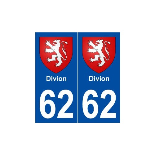 62 Divion blason autocollant plaque stickers ville