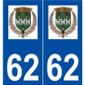 62 Douvrin logo autocollant plaque stickers ville