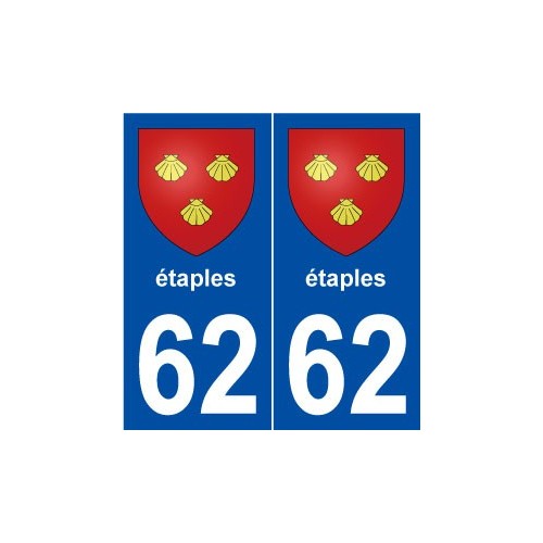 62 étaples blason autocollant plaque stickers ville