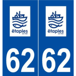 62 étaples logo autocollant plaque stickers ville