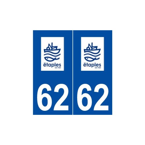 62 étaples logo autocollant plaque stickers ville