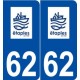 62 étaples logo autocollant plaque stickers ville