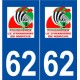 62 Fouquières-lès-Lens logo autocollant plaque stickers ville