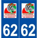 62 Fouquières-lès-Lens logo autocollant plaque stickers ville