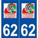 62 Fouquières-lès-Lens logo autocollant plaque stickers ville