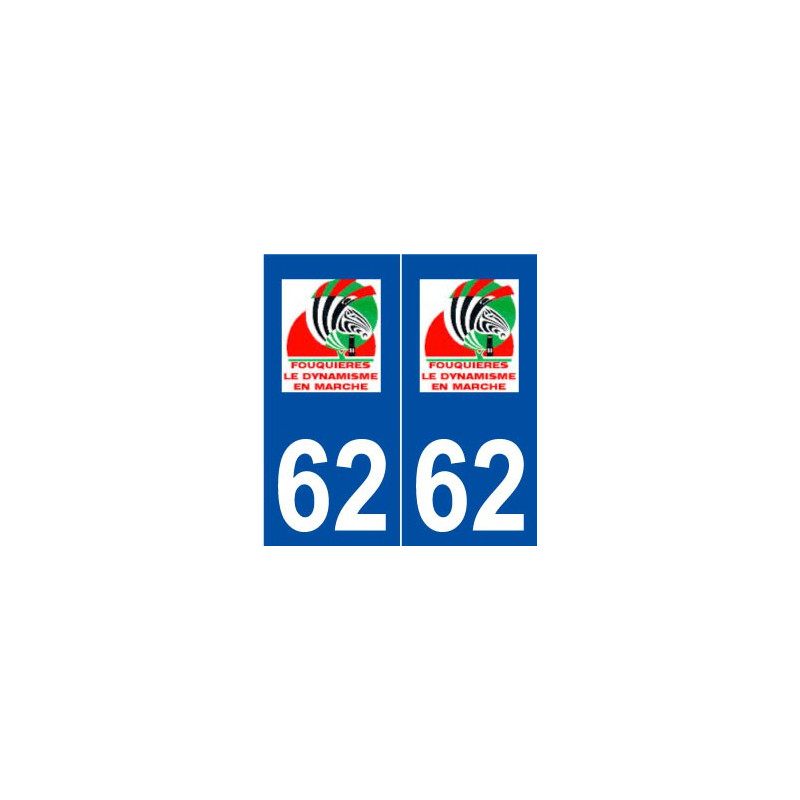 62 Fouquières-lès-Lens logo autocollant plaque stickers ville