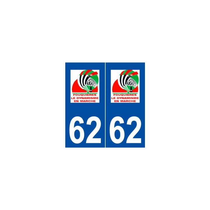62 Fouquières-lès-Lens logo autocollant plaque stickers ville