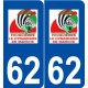 62 Fouquières-lès-Lens logo autocollant plaque stickers ville