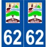 62 Grenay logo autocollant plaque stickers ville