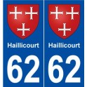 62 Haillicourt blason autocollant plaque stickers ville